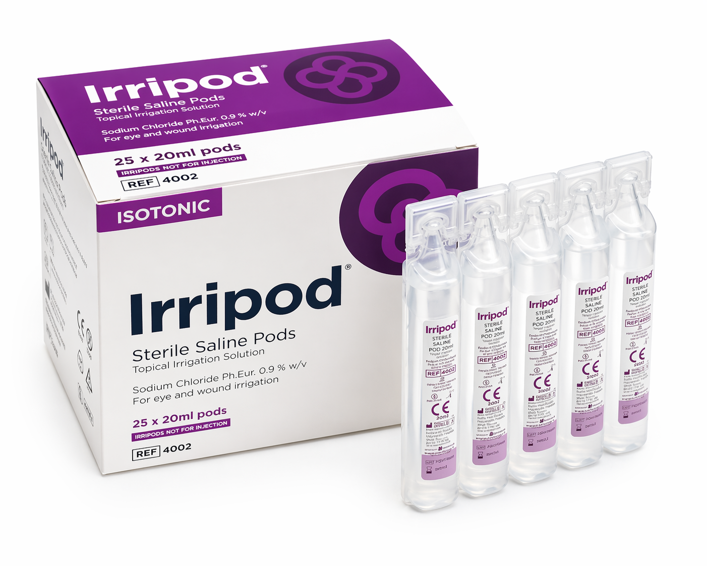 Irripod Sterile Saline Solution Pods (25 x 20ml)